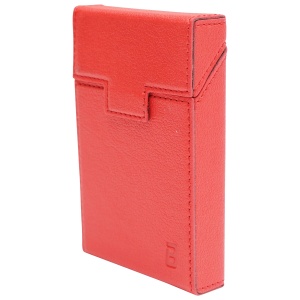 Husa rosie din piele pentru pachet de tigari P27, Cod: BK90441, BRECKNER GERMANY - Img 1