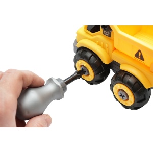 Jucarie tip Montessori, camion galben pentru copii +3 ani, Cod: DISLW96 - Img 6