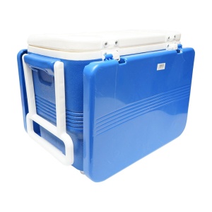 Lada frigorifica pentru picnic 45L albastra cu masa si 2 scaune 610x405x445mm, Cod: BK90326, BRECKNER GERMANY - Img 4