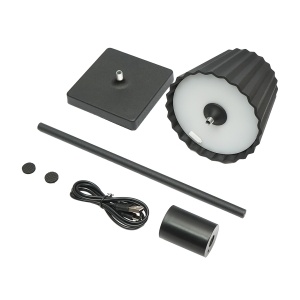 Lampa de masa LED 3W reincarcabila, 3.7V 1800mAh, USB 5V 1A, negru, Cod: BK69924, Brand: BRECKNER GERMANY - Img 2