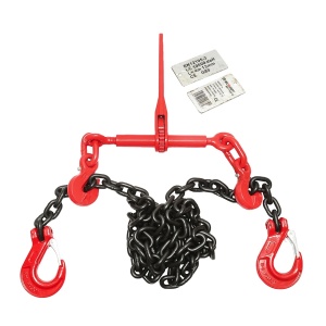 Lant ancorare pentru utilaje grele cu dispozitiv de tensionare pe clichet, greutate suportata 10T, lungime lant 4m, grosime zala fi 13mm, Cod: BK92734, Brand: BRECKNER GERMANY - Img 1