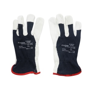 Manusi protectie din piele de capra alb-negru Nr 10, Cod: BK78016, BRECKNER GERMANY - Img 2