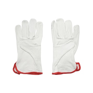Manusi protectie din piele de capra alb-rosu Nr 9, Cod: BK78013, BRECKNER GERMANY - Img 3
