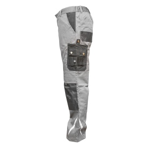 Pantaloni de lucru, poliester cu bumbac, gri cu negru, L, Cod: BK77231, Brand: BRECKNER GERMANY - Img 3