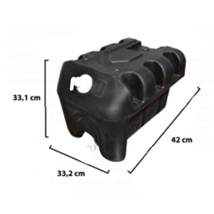 Rezervor apa 30L plastic negru 332x420x331 mm, Cod: DISCK30, BRECKNER GERMANY - Img 2