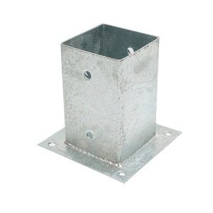 Suport stalp aplicat, fixare in suruburi 91x91x150, otel zincat, galvanizat, Cod: DISLX54 - Img 1