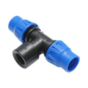 Teu compresiune, cu filet interior, D20mmx1/2 toll, PN6, pentru sisteme de irigatii, Cod: DISLV02, Poelsan - Img 2