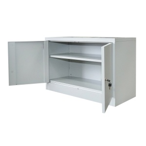 Dulap metalic fiset 900x600x400mm cu 2 usi securizate, 1 polita, gri, Cod: BK92941, Brand: BRECKNER GERMANY - Img 4