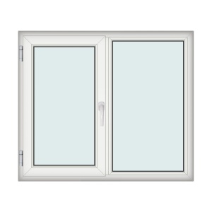 Fereastra 140x120cm, 2 canate, alb, stanga si rabatare, Eurotech, 8.1cm, 6 camere, 3 garnituri - Img 1