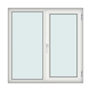 Fereastra 150x150cm, 2 canate, alb, dreapta si rabatare, Eurotech, 8.1cm, 6 camere, 3 garnituri - Img 1