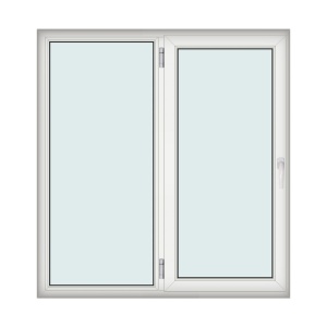 Fereastra 162x170cm, 2 canate, alb, dreapta, deschidere stanga, Kirchberger - Img 1
