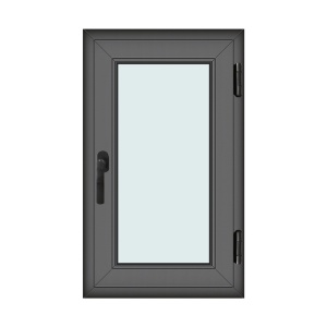 Fereastra 60x100cm, 1 canat, antracit, dreapta si rabatare, Klass, 7cm, 6 camere, 2 garnituri - Img 1