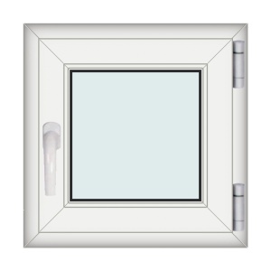 Fereastra 60x60cm, 1 canat, alb, dreapta si rabatare, Eurotech, 8.1cm, 6 camere, 3 garnituri - Img 1