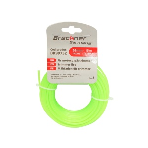 Fir rotund pentru motocoasa, 3mm x 15m, Cod: BK99752, Brand: BRECKNER GERMANY - Img 2