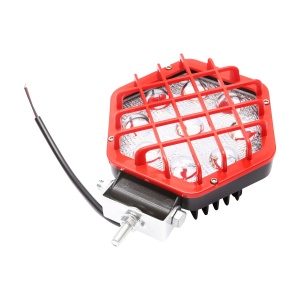 Lampa proiector hexagonal cu grilaj plastic rosu, 9 LED-uri, unghi de radiere 30, DC 10-80V 27W, Cod: BK69060S, Brand: BRECKNER GERMANY - Img 4