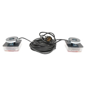 Set lampi LED magnetice pentru remorca, fisa 7 pini, cablu intre stopuri de 2,5m, cablu fisa 7.5m 12 V, Cod: BK69079, Echivalență: DISSA94, Breckner Germany - Img 2
