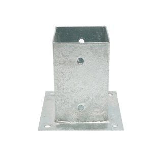 Suport stalp aplicat, fixare in suruburi 91x91x150, otel zincat, galvanizat, Cod: DISLX54 - Img 2