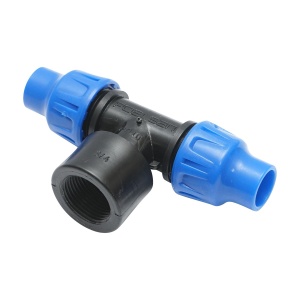 Teu compresiune, D16mmx3/4 toll, PN10, cu filet interior, pentru sisteme de irigatii, Cod: DISLV01, Poelsan - Img 2
