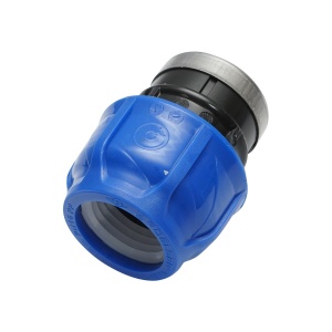 Adaptor compresiune, mama, filet interior, D40mmx 1 1/4, max 16bar, pentru sisteme irigatie, PEHD, Cod: DISLV55, Poelsan - Img 2