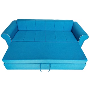 Canapea Extensibila Nixos, 240x80x85cm, 3 locuri, Luna 16 Turkis, Glasspandoor - Img 2