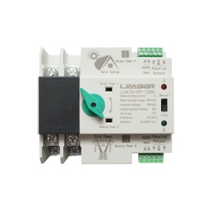Comutator ATS 220V monofazat, separator automat de la panouri fotovoltaice la retea ATS-2P-100A L, Cod: DISHW33, Brand: Leader - Img 1