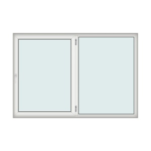 Fereastra 255x170cm, 2 canate, alb, stanga, deschidere dreapta, Kirchberger - Img 1