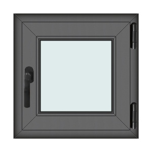 Fereastra 60x60cm, 1 canat, antracit, dreapta si rabatare, Klass, 7cm, 6 camere, 2 garnituri - Img 1
