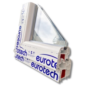 Fereastra 80x80cm, 1 canat, alb, dreapta si rabatare, Eurotech, 8.1cm, 6 camere, 3 garnituri - Img 6