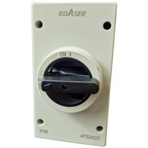 Intrerupator, izolator manual de curent 4P, 32A, 1000VDC, IP65 BXPV-ELR2, Cod: DISNH87,Brand: EBASEE - Img 1