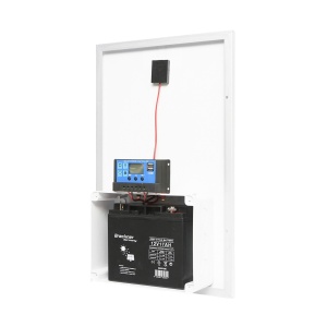 Panou solar 30W 560x350x135mm cu baterie 12V/17Ah, regulator 12-24V/10Ah si 2x port USB,Cod: BK87513, Brand: BRECKNER GERMANY - Img 2