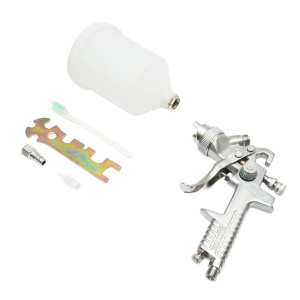 Pistol de vopsit cu aer comprimat 0.6L, cupa din plastic in partea de sus, duza 1.4mm, Cod: BK79600, Brand: BRECKNER GERMANY - Img 2