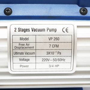 Pompa vid, vacuum 220V, 3/4 CP pentru instalatii frigorifice 170l/min , Cod: DISMW73, Brand: BRECKNER GERMANY - Img 5
