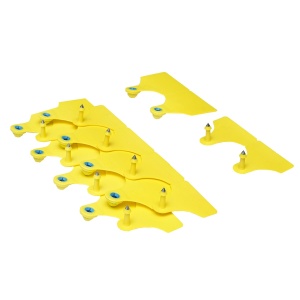 Set crotalii neinscriptionate galbene 60x77mm pentru vaci, Cod: BK77182, Brand: BRECKNER GERMANY - Img 3