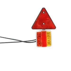 Set lampi LED magnetice cu triunghiuri reflectorizante pentru remorca, fisa 7 pini, cablu 2,5m cablu fisa = 7,5 m Cod: BK98483, Echivalență: DISSA93, Breckner Germany - Img 5