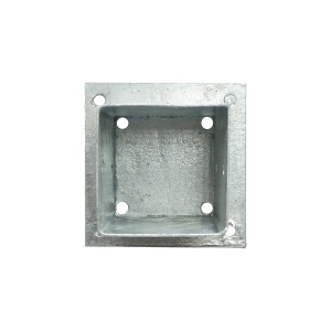 Suport stalp aplicat, fixare in suruburi 91x91x150, otel zincat, galvanizat, Cod: DISLX54 - Img 3