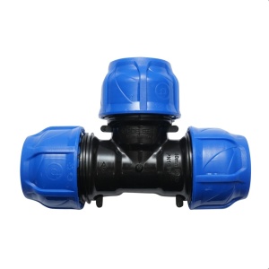 Teu egal compresiune, D40x40x40mm, PN16, pentru sisteme de irigatii Cod: DISLV91, Poelsan - Img 1
