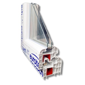 Fereastra 140x100cm, 2 canate, alb, dreapta si rabatare, Eurotech, 8.1cm, 6 camere, 3 garnituri - Img 5