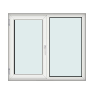 Fereastra 150x130cm, 2 canate, alb, stanga si rabatare, Eurotech, 8.1cm, 6 camere, 3 garnituri - Img 1