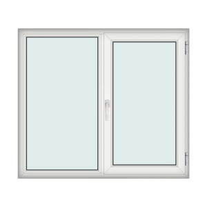 Fereastra 160x140cm, 2 canate, alb, dreapta si rabatare, Eurotech, 8.1cm, 6 camere, 3 garnituri - Img 1