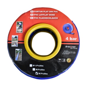 Furtun plat, siliconat pentru irigat din PVC 3 toli lungime 20m, Cod: BK90870, Brand: BRECKNER GERMANY - Img 3