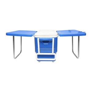 Lada frigorifica pentru picnic 45L albastra cu masa si 2 scaune 610x405x445mm, Cod: BK90326, BRECKNER GERMANY - Img 1