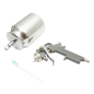 Pistol de vopsit cu aer comprimat 1L, cupa din inox in partea de jos, duza 1.5mm, Cod: BK79599, Brand: BRECKNER GERMANY - Img 2