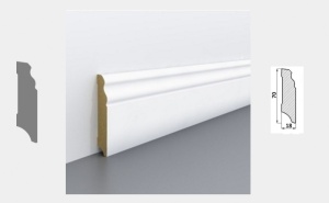 Plinta Mdf Hamburg, alba, 240 x 1.8 x 7 cm, P70.01, Egger - Img 2