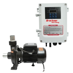 Pompa apa de suprafata, 550W, 48V debit 17 m3/h cu controller MPPT+senzor nivel apa pentru panou solar, fotovoltaic, Cod: DISHR28, Breckner Germany - Img 1