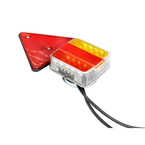 Set lampi LED magnetice cu triunghiuri reflectorizante pentru remorca, fisa 7 pini, cablu 2,5m cablu fisa = 7,5 m Cod: BK98483, Echivalență: DISSA93, Breckner Germany - Img 6