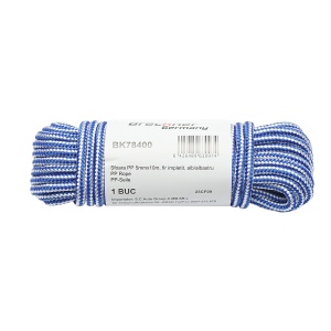 Sfoara PP impletita 5mmx10m, alb/albastru, Cod: BK78400, Echivalență: DISLT02, Breckner Germany - Img 1