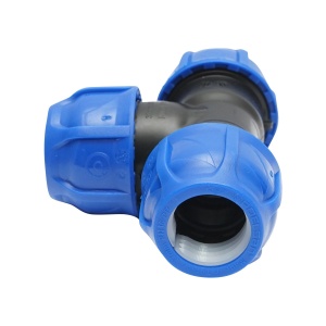 Teu compresiune, egal, D32x32x32mm, max 16bar, pentru sisteme irigatie, PEHD, Cod: DISLV90, Poelsan - Img 4