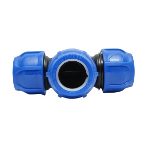 Teu egal compresiune, D40x40x40mm, PN16, pentru sisteme de irigatii Cod: DISLV91, Poelsan - Img 2