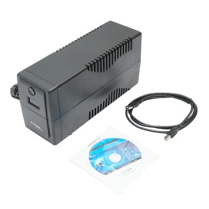 UPS 600VA/360W cu baterie 7Ah si 2 prize shuko, LCD, USB, AVR, Cod: BK69763, Brand: BRECKNER GERMANY - Img 3