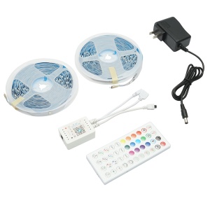 Banda LED smart 2x15m, 24V cu telecomanda, control vocal, bluetooth, aplicatie USB, 30m RGB IP20, Cod: BK79090, Brand: BRECKNER GERMANY - Img 1
